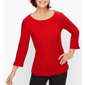 Talbots SOLD OUT! Side zipper details,  Red Women's Top